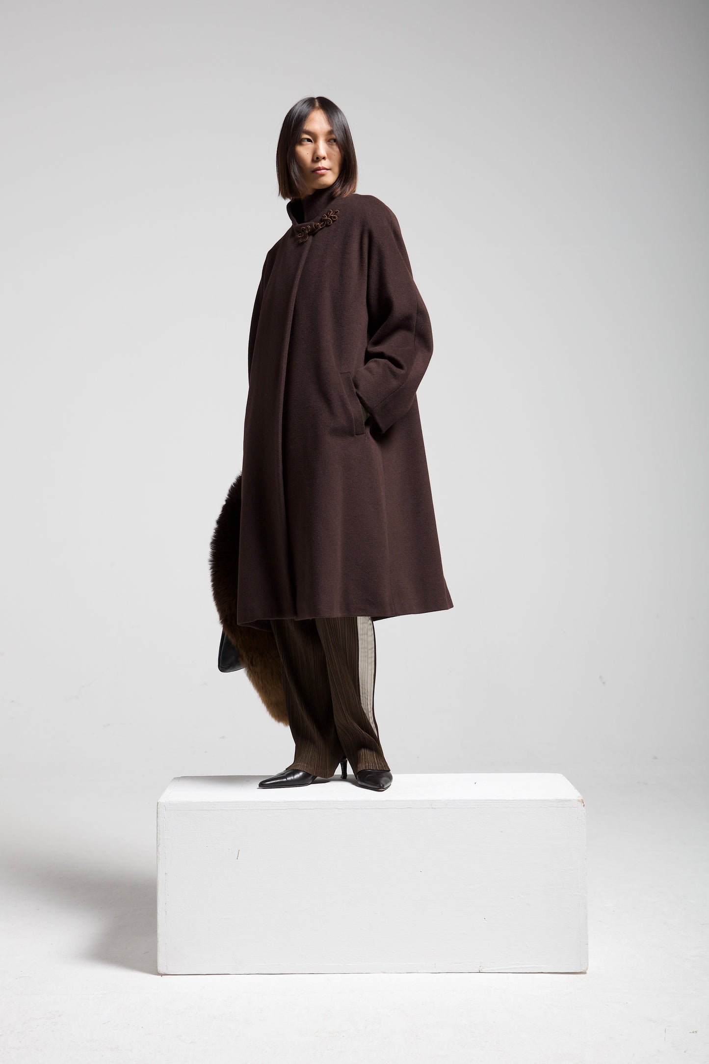 Cappotto vintage in lana, angora e cashmere