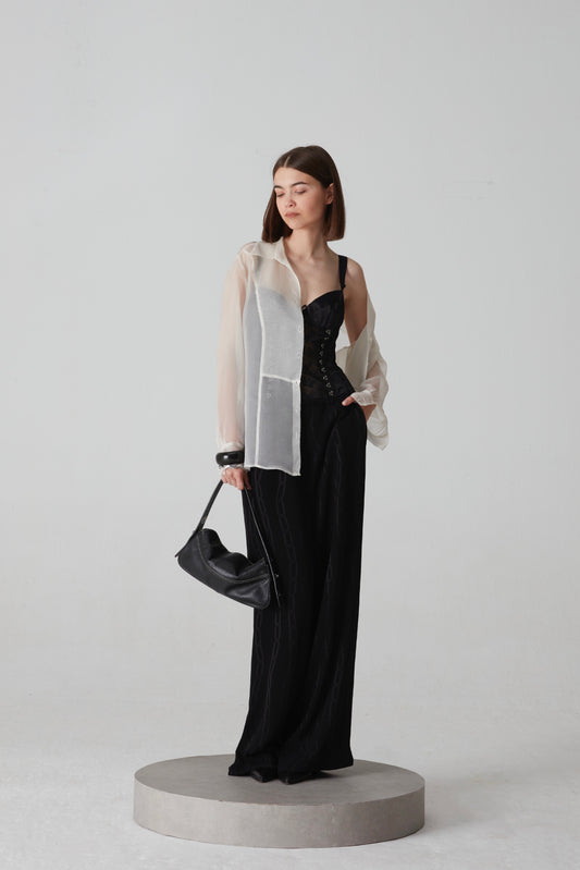 Camicia in organza di seta