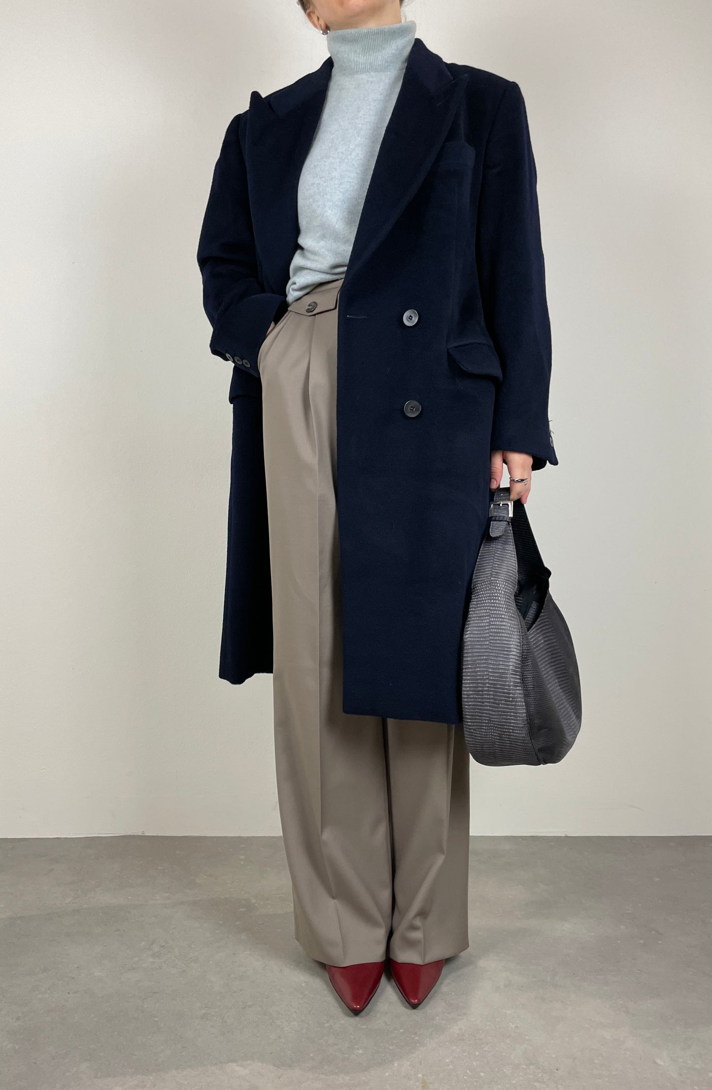 MANI by Giorgio Armani wool blue coat