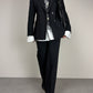 Completo vintage in lana gessata