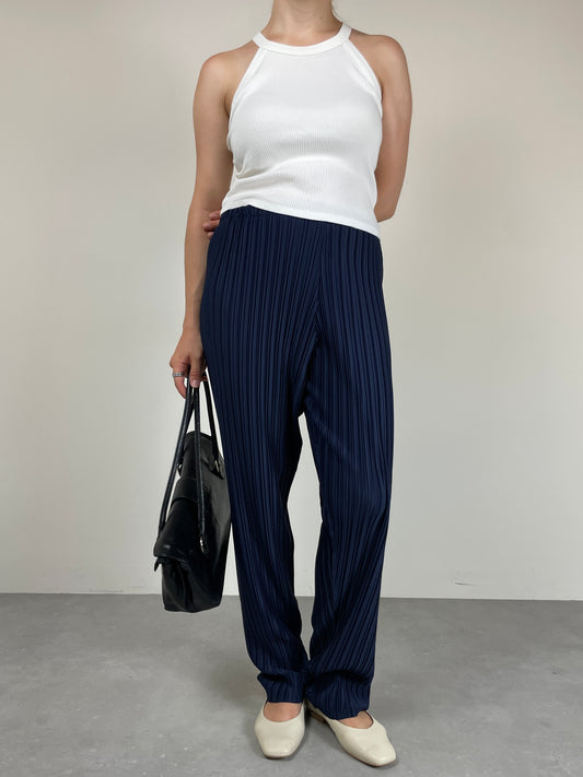 Pantalone vintage plissettato Made in France