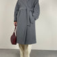 Cappotto in beaver di pura lana vergine color grigio