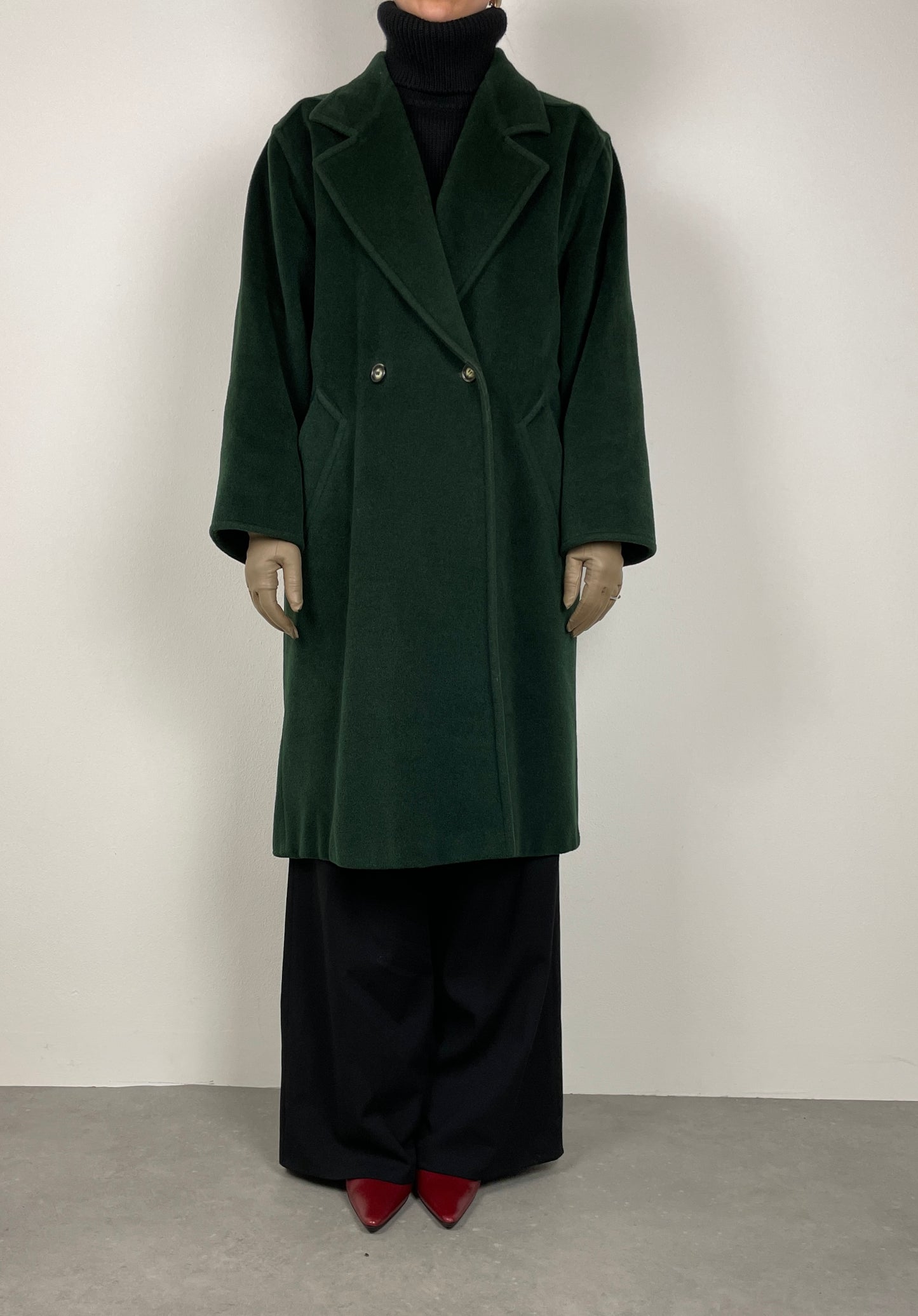 Max Mara green oversize coat