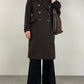 Cappotto in misto lana marrone