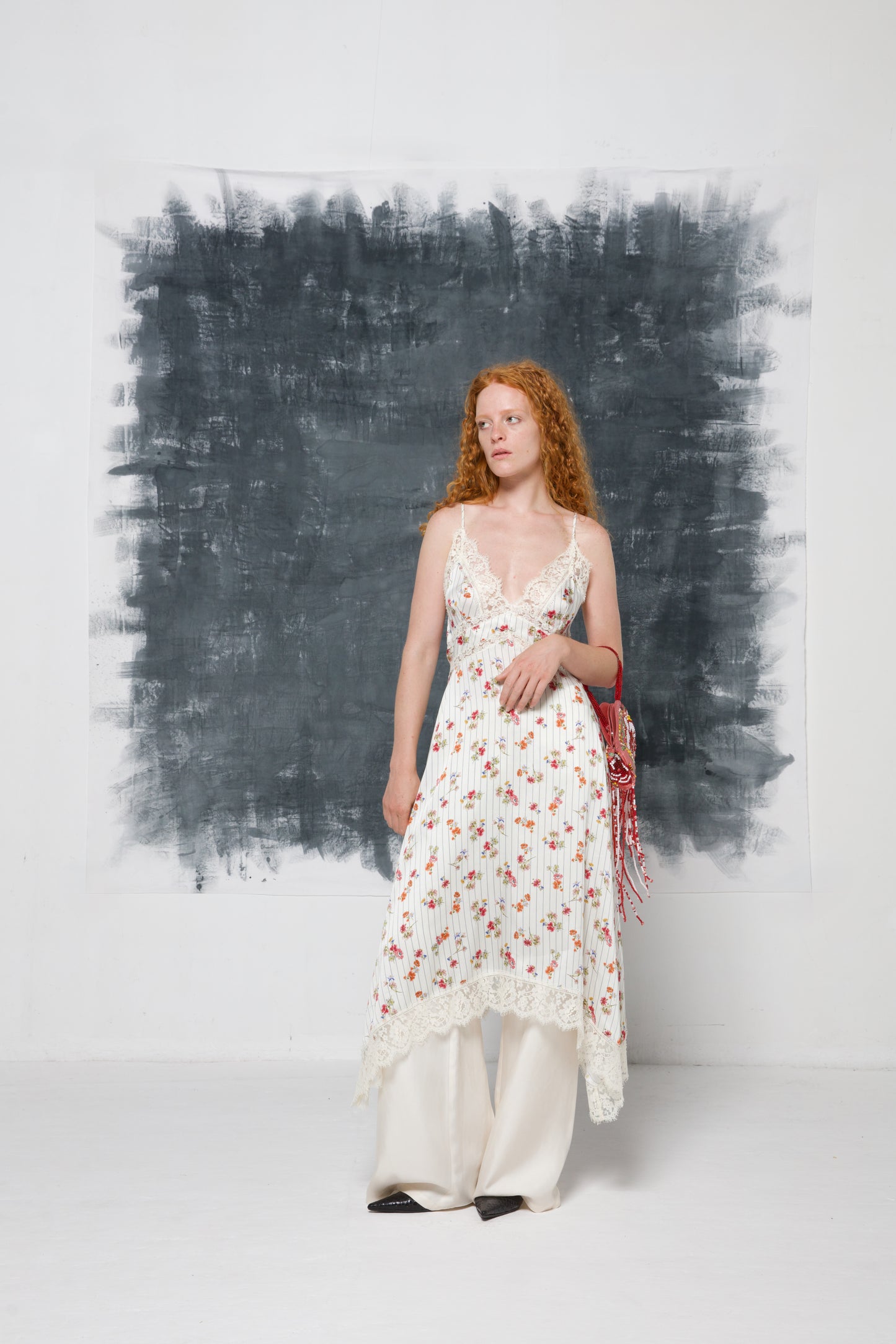 Abito Ermanno Scervino a fiori con pizzo