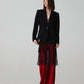 Pantalone in pura seta tagliato in sbieco