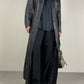 Trench lungo in vera pelle nero