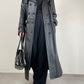 Trench vintage in vera pelle