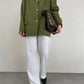 Blazer vintage in lana verde oliva