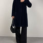 Cinzia Rocca Icon cappotto blu in alpaca e lana