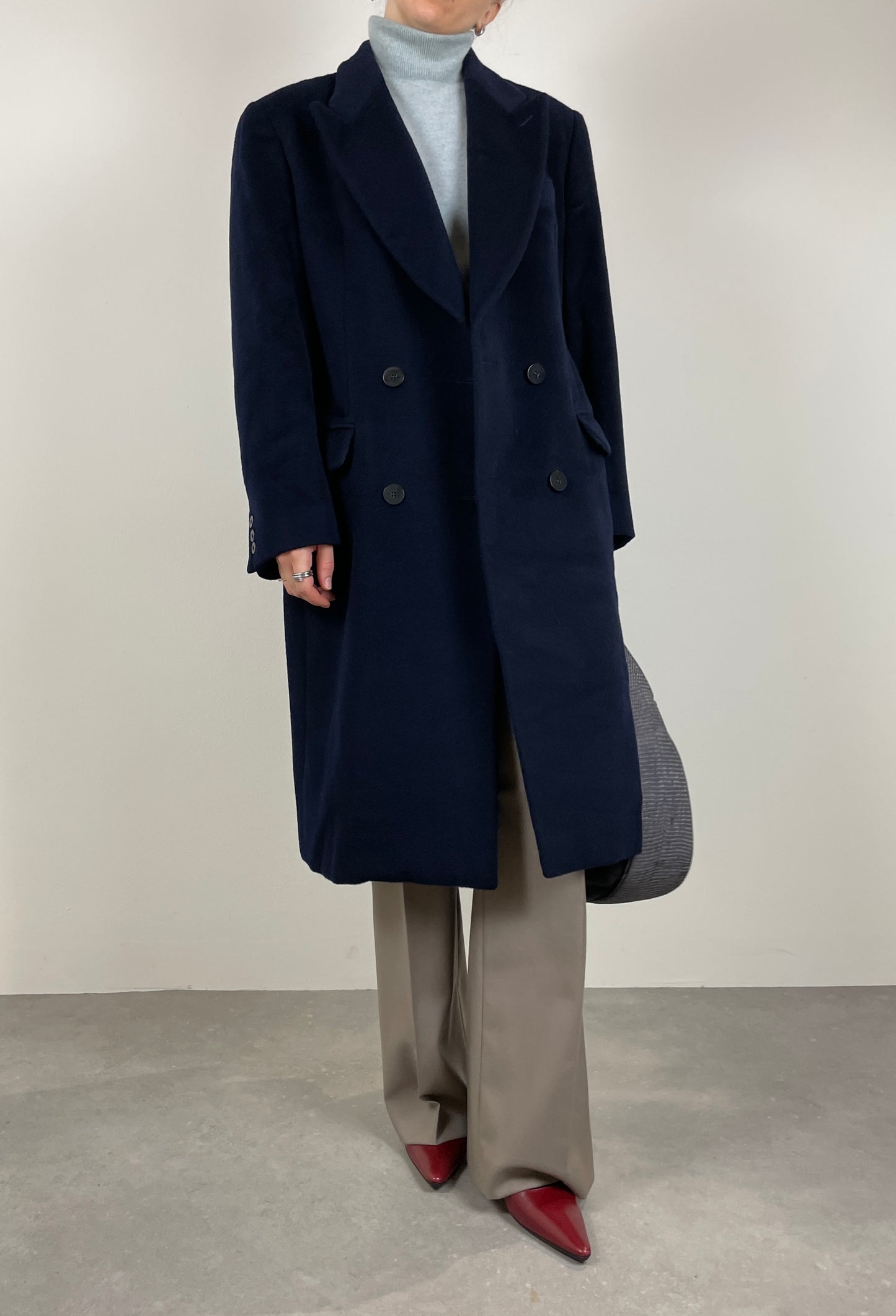 MANI by Giorgio Armani wool blue coat