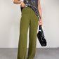 Pantalone vintage in seta verde oliva