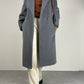 Cappotto in beaver di pura lana vergine color grigio