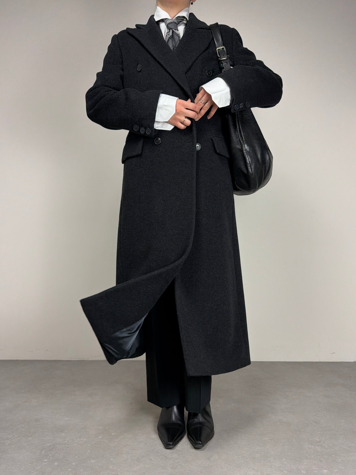 GIANFRANCO FERRÈ STUDIO cappotto in lana e angora