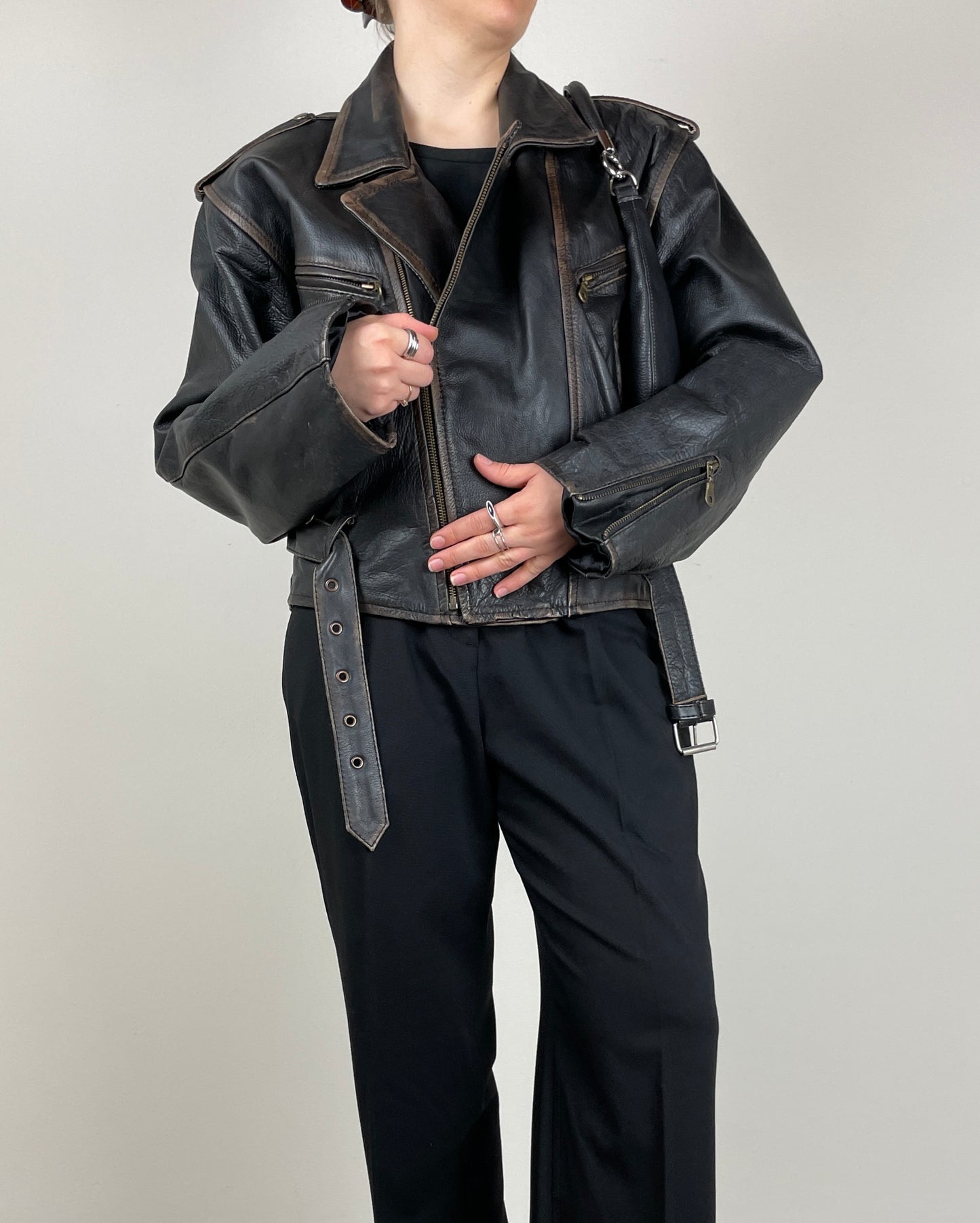 U.S. Leather biker jacket