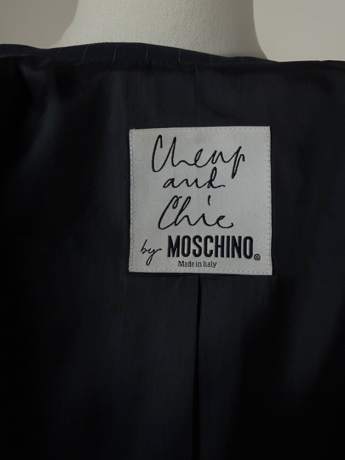 MOSCHINO Cheap and Chic blazer in lana gessato con impunture