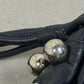 Hobo bag in vera pelle blu