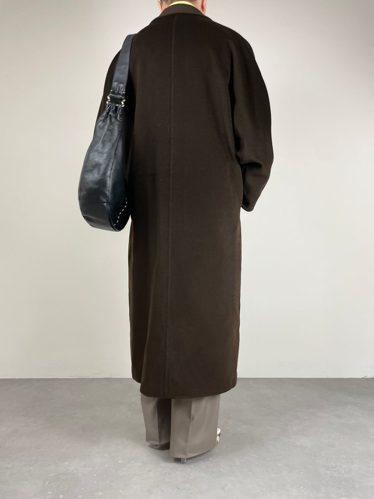 Max Mara 101801 cappotto vintage color cioccolato