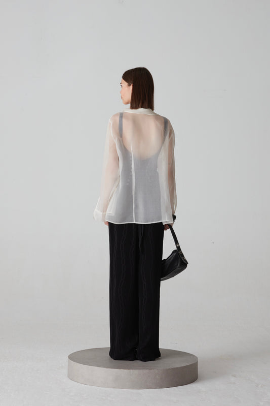 Camicia in organza di seta