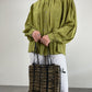 Camicia in pura seta verde oliva