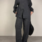 Completo in crêpe di lana con camicia e pantalone