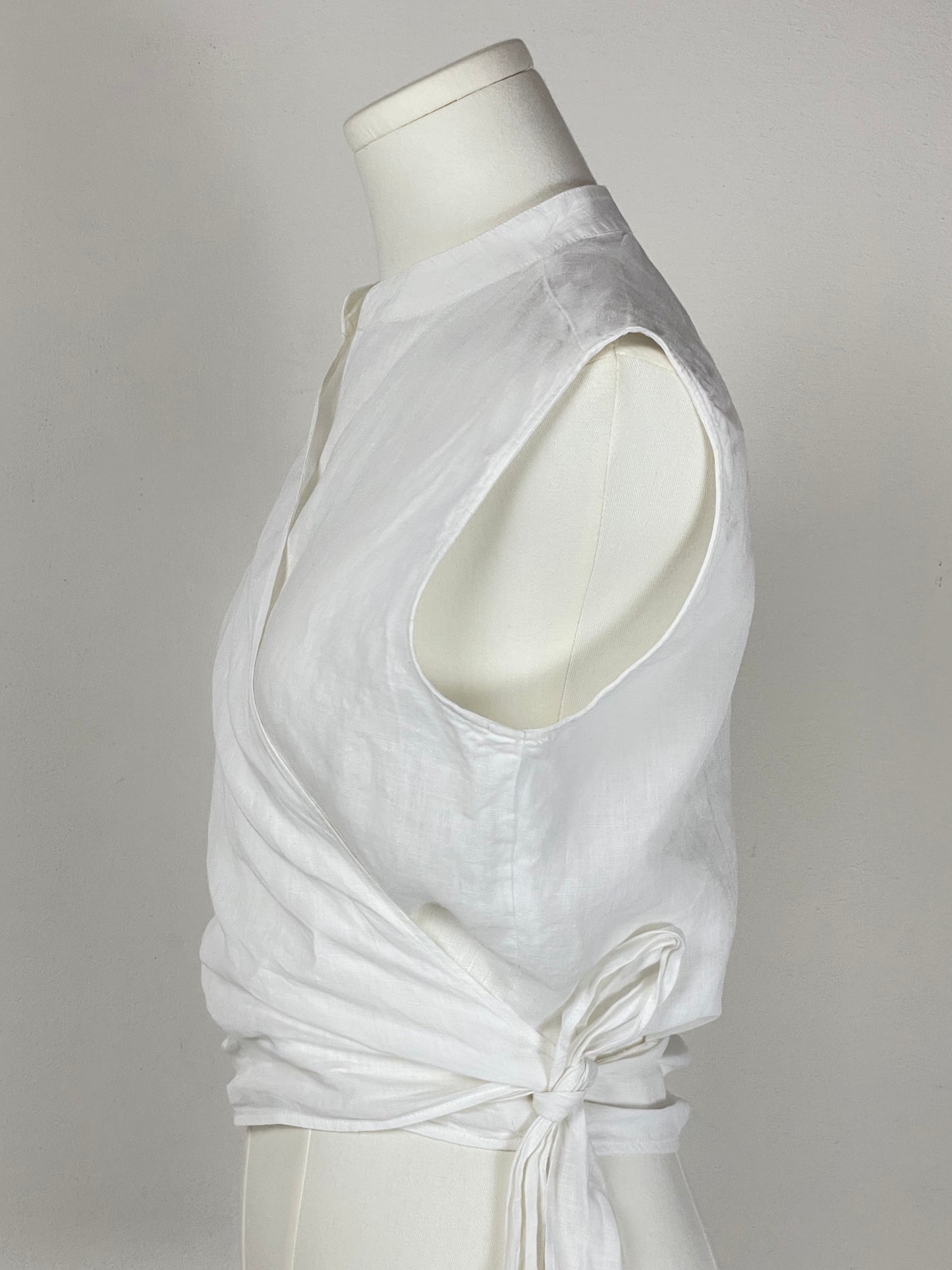 Top MAX MARA incrociato in puro lino
