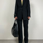 Completo vintage in lana gessata nera