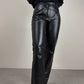 Pantalone vintage in vera pelle neri