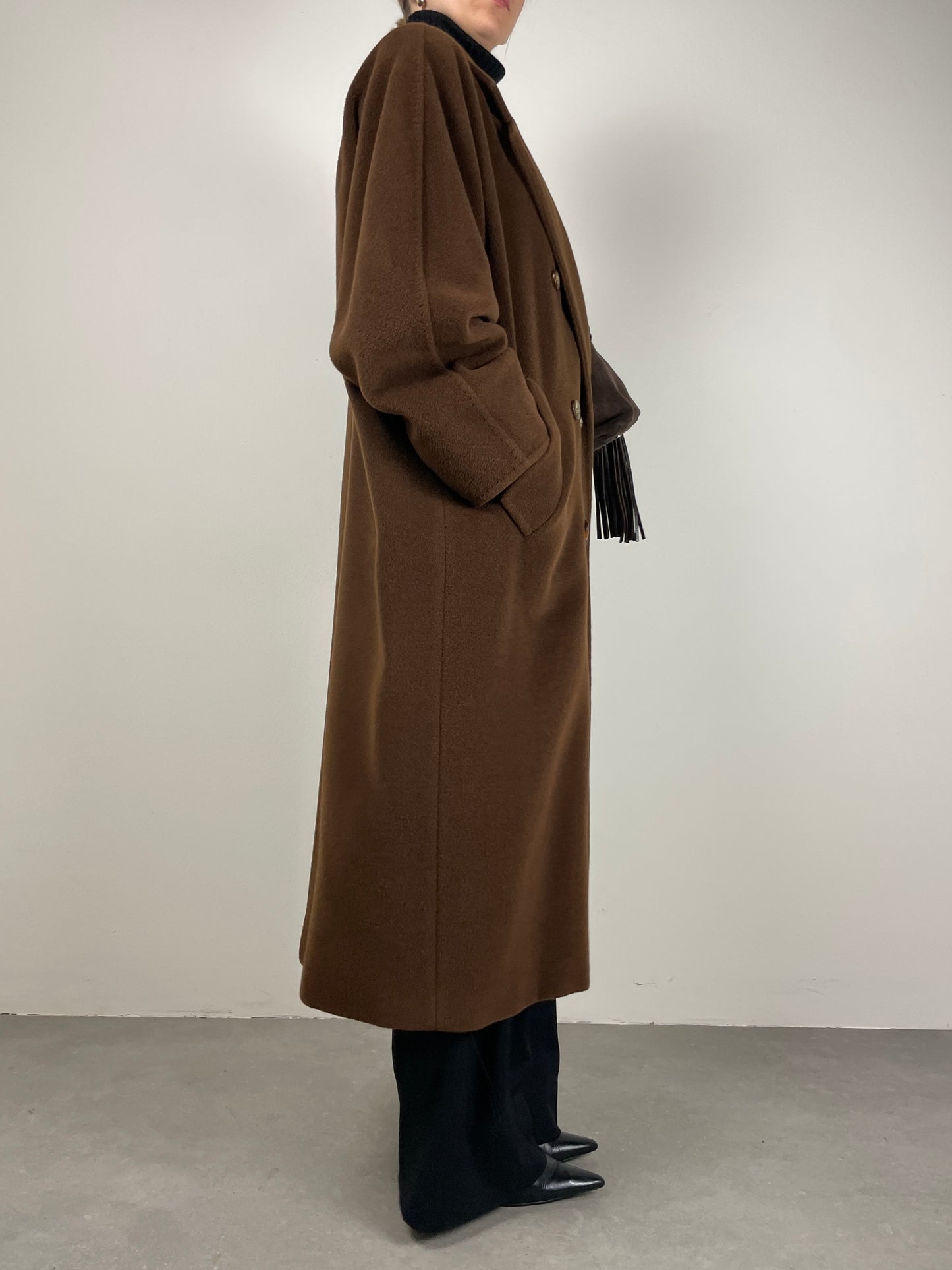 Max Mara 101801 cappotto color cioccolato