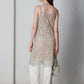 Slip dress in pizzo con sottoveste in seta