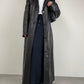 Trench lungo in vera pelle