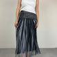 Gonna bicolor in tulle plissettato