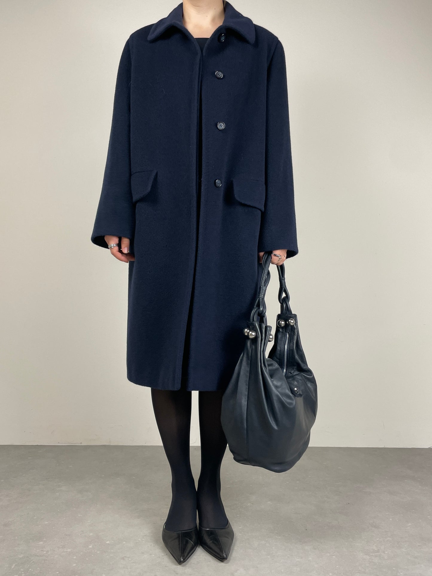 Cappotto vintage Made in Italy in beaver di pura lana