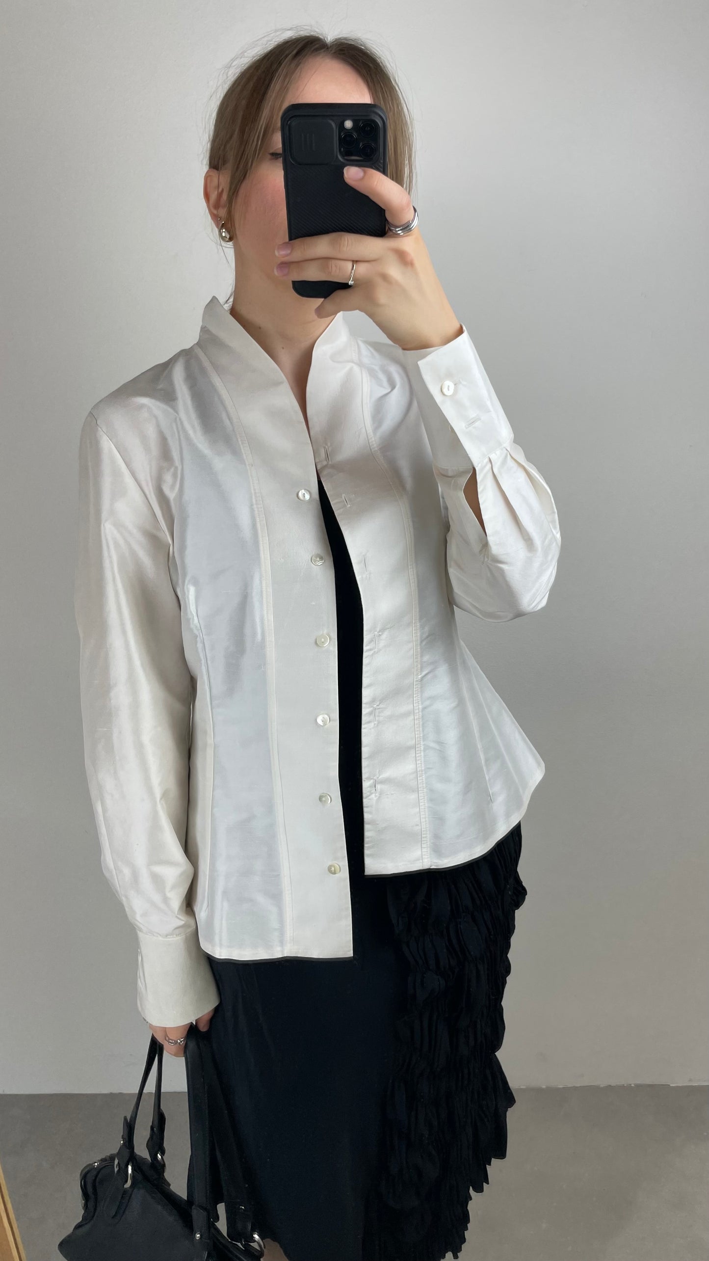 Camicia in shantung di seta