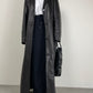 Trench lungo in vera pelle
