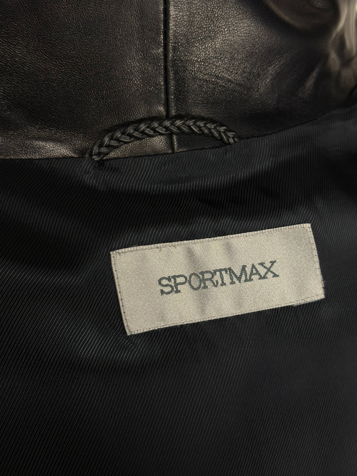 Cappotto Sportmax in vera pelle e lana