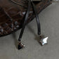 Borsa hobo in vera pelle effetto coccodrillo