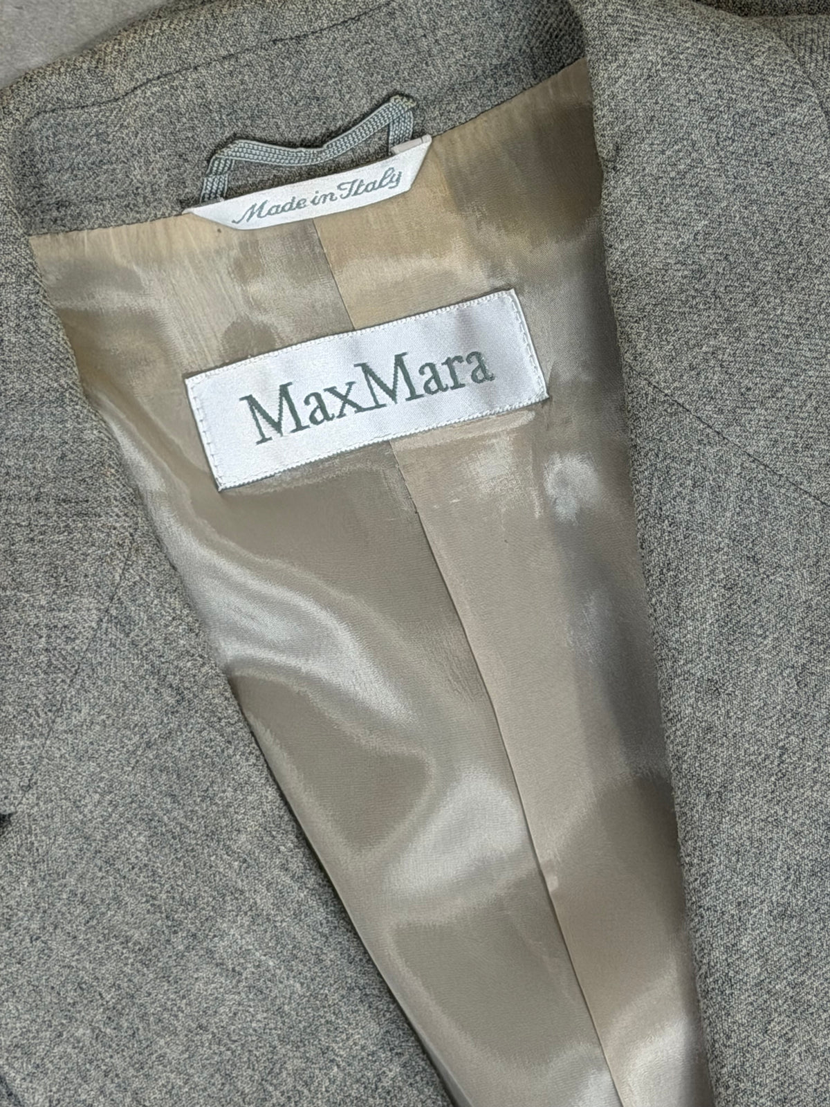 MAX MARA completo grigio in lana e viscosa