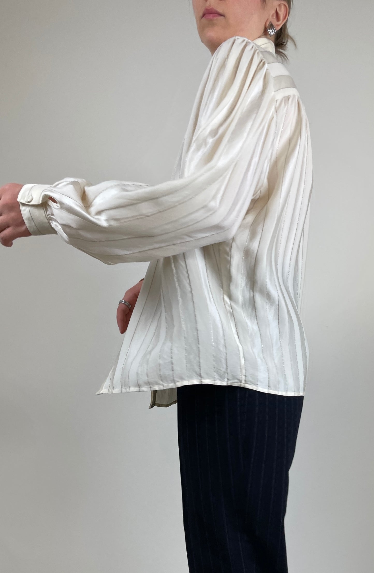 Cream silk shirt