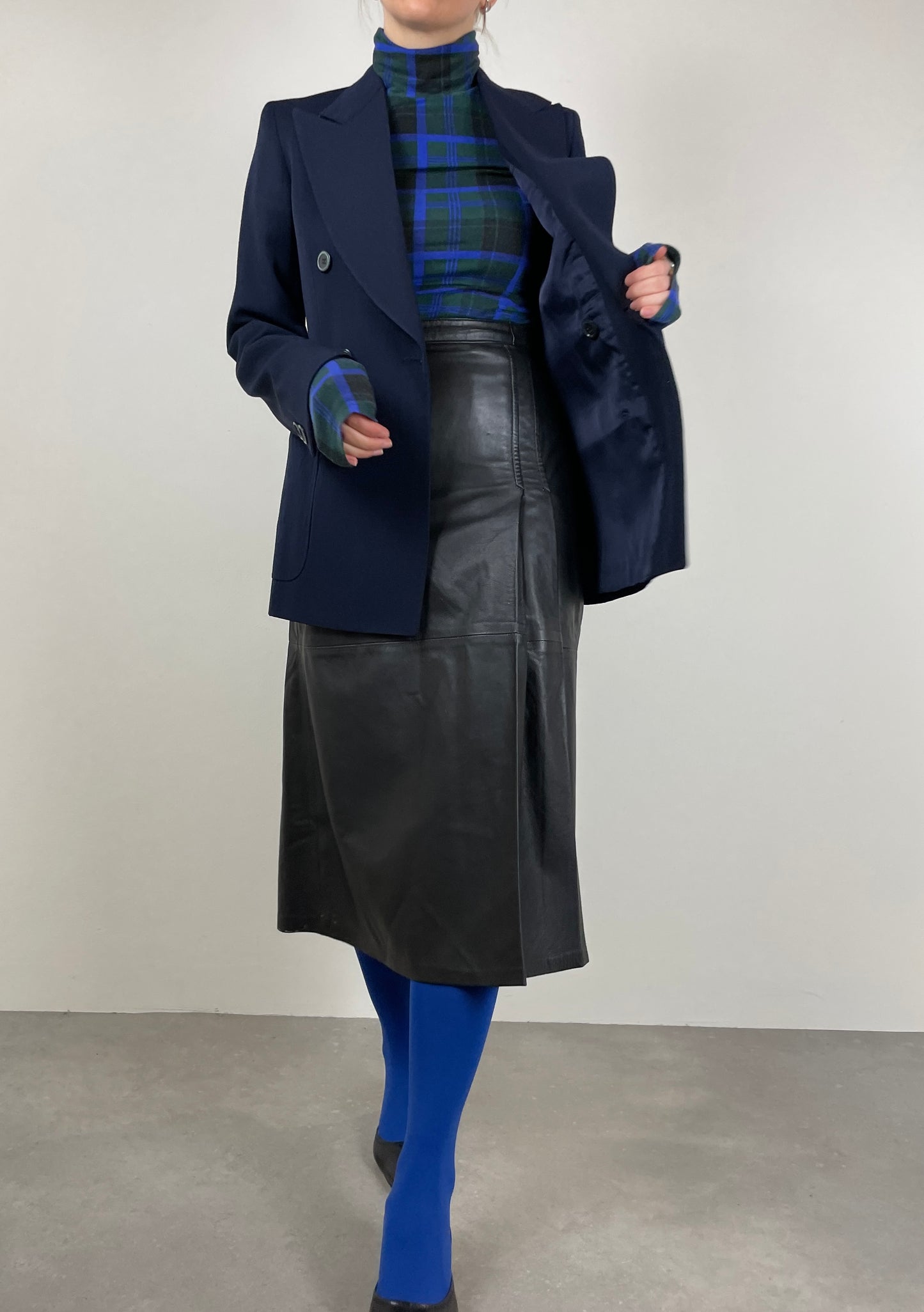 Blue wool tailored blazer