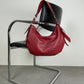 Burgundy hobo leather bag