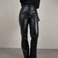 Pantalone vintage in vera pelle neri