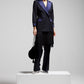 Blazer smoking vintage in lana blu