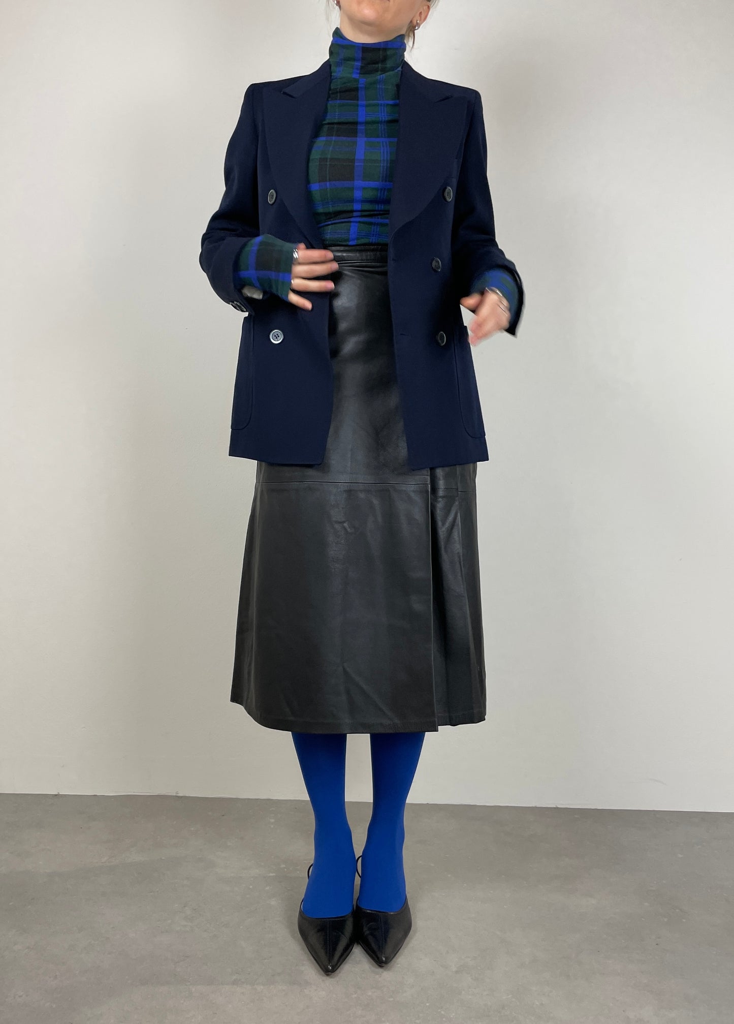 Blue wool tailored blazer