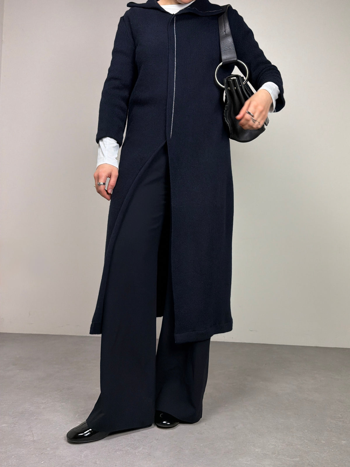 JIL SANDER abito tunica in lana blu