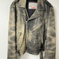 Chiodo vintage in vera pelle effetto distressed