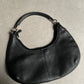 Black hobo leather bag