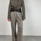 Armani Collezioni giacchetta in lana con dettagli in pelle