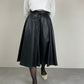 Gonna midi in vera pelle