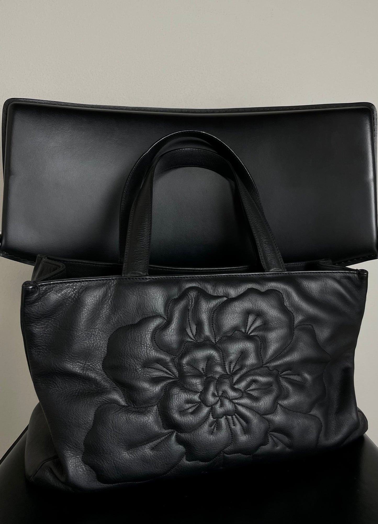 Anne Fontaine borsa con fiore ricamato